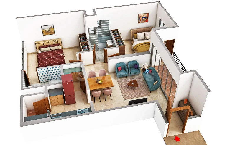 2 BHK Elegance Floor Plan - Shivalik Skyview