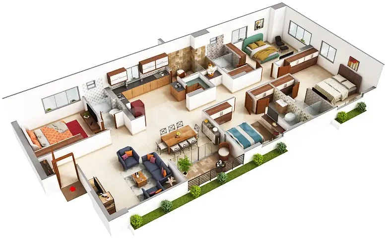 4 BHK Grandeur Floor Plan - Sharanya Kadamb