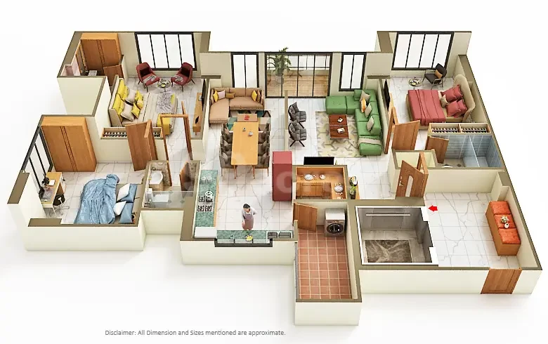 3 BHK Elegance Floor Plan - TS Tremont Adleap